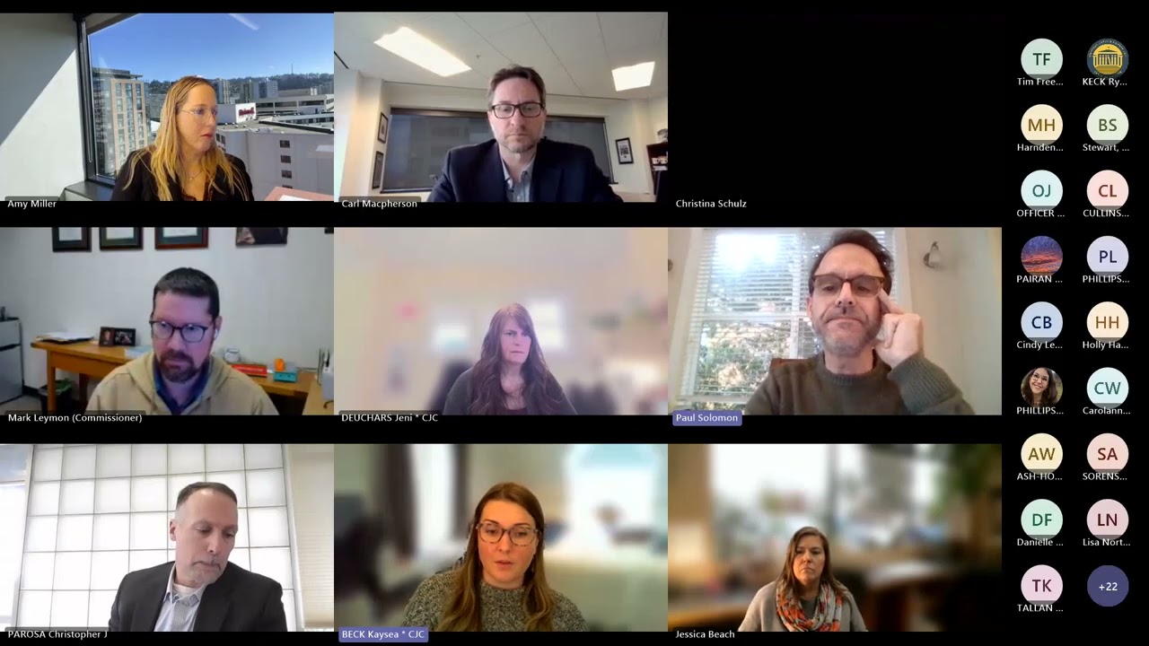 December 2025 Criminal Justice Commission Meeting