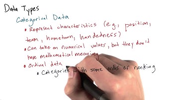 Different Data Types 2 - Categorical Data - Intro to Data Science