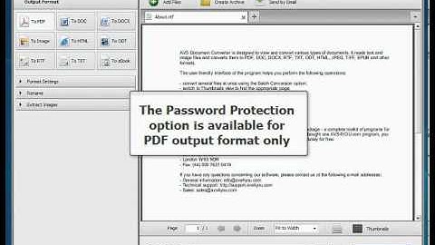 How to password PDF files using AVS Document Converter?