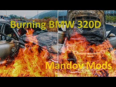 Burning BMW M3