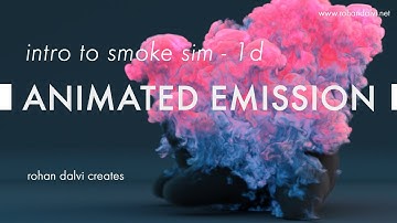 Introduction to smoke simulation - 1D - Animated Emission