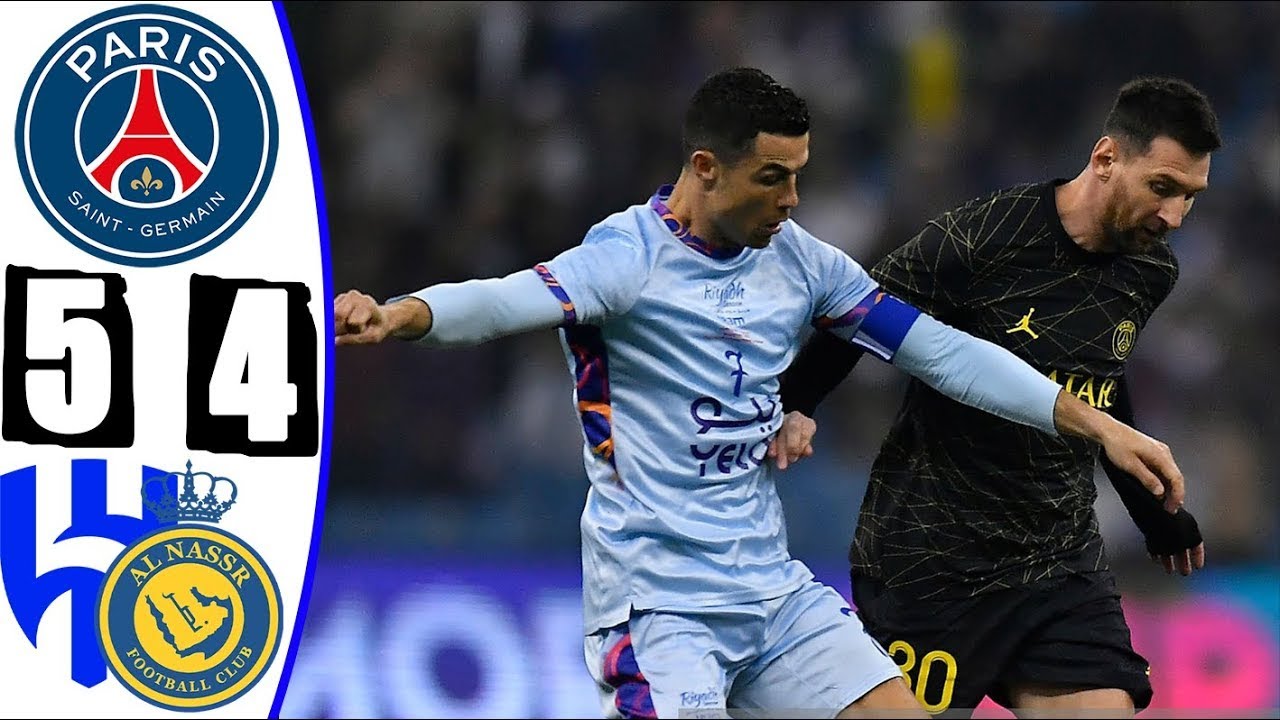 PSG vs Al Nassr 5-4 Highlights & All Goals (Ronaldo First Goal - Messi ...