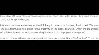 News: Fort Stewart Offers Unique Reenlistment Incentive Featuring GTA VI