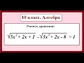 10 класс. Алгебра. Решение иррациональных уравнений.