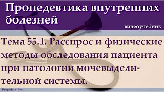 видео: Тема 55.1. Расспрос, физические методы обследования пациента при патологии мочевыделительной системы картинка: Тема 55.1. Расспрос, физические методы обследования пациента при патологии мочевыделительной системы