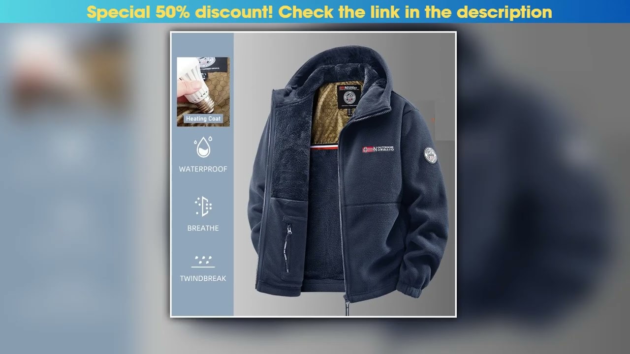 Men Heated Jacket Winter Polar Fleece Jacket Men Thermal Fleece Tactical Sports Coat Militar