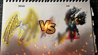 Freedom vs War Full Drawing Timelapse