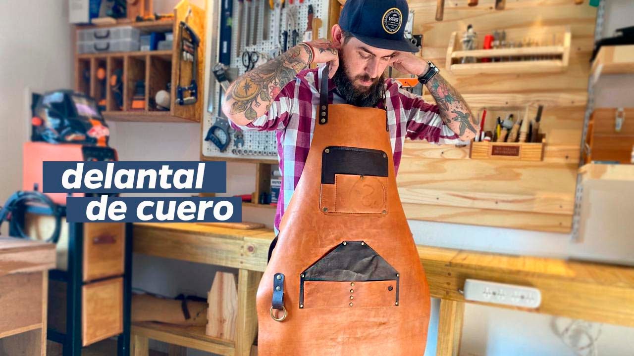 Como hacer un DELANTAL DE CUERO - Paso a Paso. LEATHER APRON