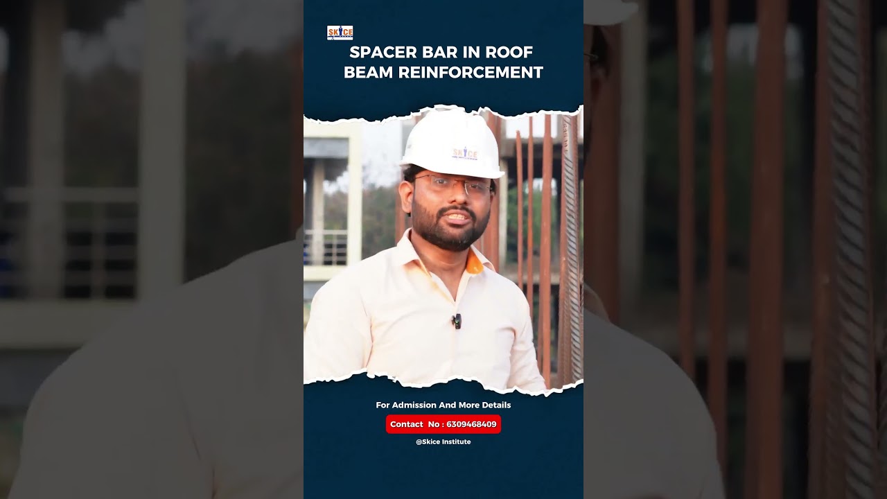 Spacer Bar in Roof Beam Reinforcement || Skice Institute || Civil Engineering #skice #civilengineer