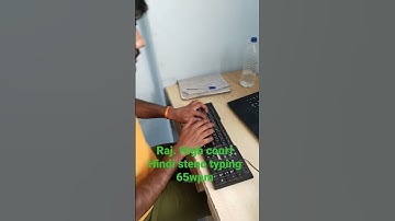 Rajasthan High court Hindi typing 65wpm #shorts #typing