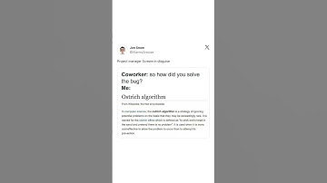 What is an ostrich algorithm