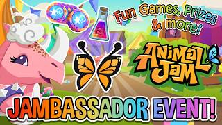 🔴LIVE ANIMAL JAM JAMBASSADOR EVENT - *GAMES GIVEAWAYS & MORE!!!*