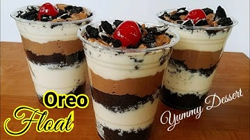 EASY OREO FLOAT in a CUP |  How to Make OREO FLOAT in a cup | Best Dessert! OREO FLOAT DESSERT
