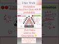 Probability: Sum of 2 Dice Shortcut 🎲 | SSSC CGL Mains 2025 #shorts #sscmaths #cgl2025