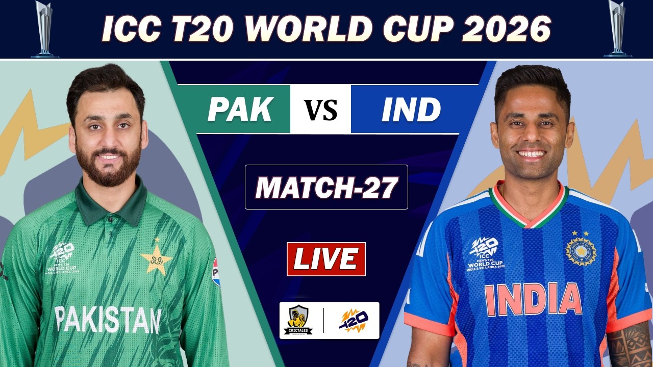 PAKISTAN vs INDIA MATCH 27 LIVE | PAK VS IND ICC T20 WORLD CUP MATCH COMMENTARY| PAK BAT
