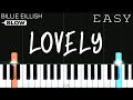 Billie eillish khalid  lovely  slow easy piano tutorial