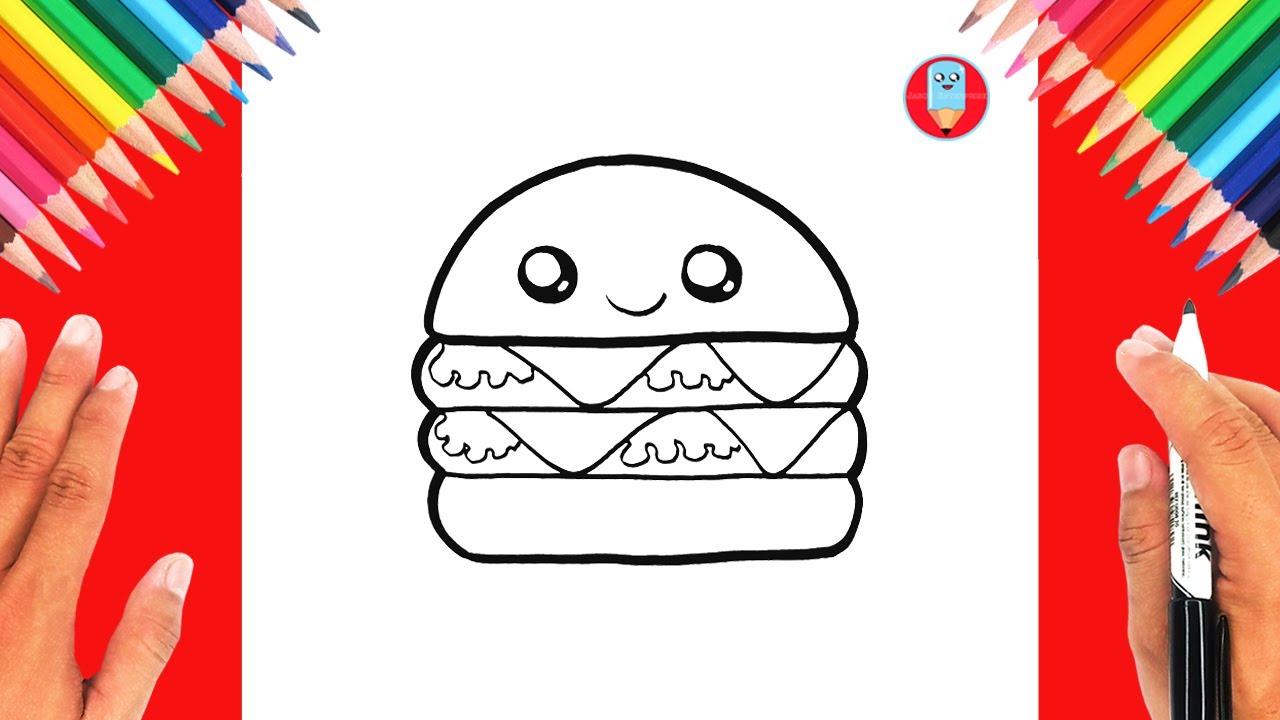 Como Desenhar Um Hamburguer Desenhos De Hambúrguer Para Colorir E