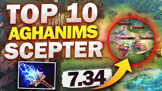 TOP 10 STRONGEST Aghanims Scepter on 7.34 PATCH Dota 2