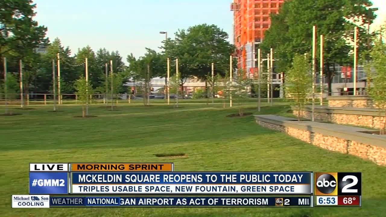McKeldin Square reopens in Downtown Baltimore