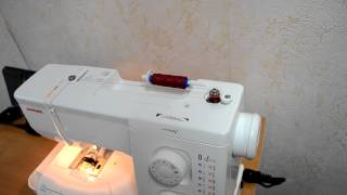 Janome SE522 наматывание шпульки.