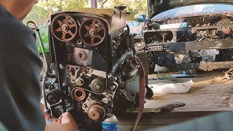 h23a vtec timing belt time lapse integra turbo  build