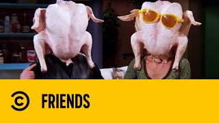 The Thanksgiving Turkey Gets Stuck On Joey's Head! | Friends