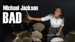 Michael Jackson - Bad (Piano Version By Peter Bence) - Drum Cover By Nikoleta - 15 years old