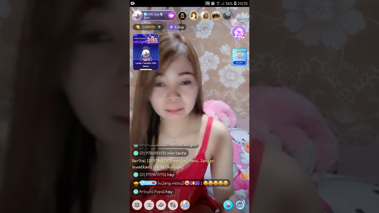 Bigo tante lia lingerie merah hot - YouTube