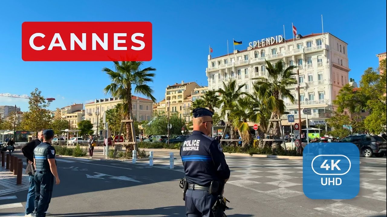 🇫🇷 Cannes – Right After the Cannes Marathon | Palais des Festivals & La Croisette Walk | 4K UHD