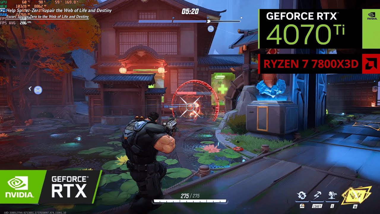 Marvel Rivals | RTX 4070 Ti Super + AMD Ryzen 7 7800X3D (1080p ...