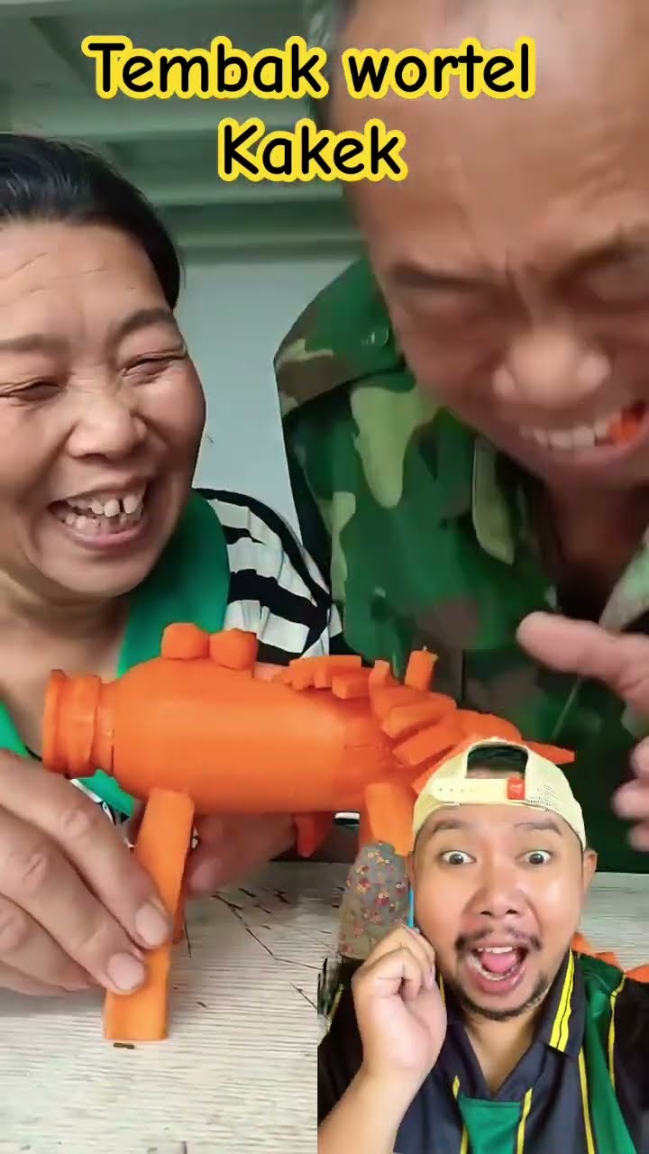 TEMBAK WORTEL KAKEK LUCU!!!?? #funny #satisfying #comedy #shorts