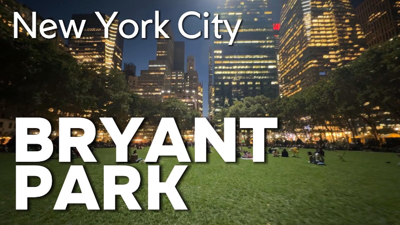 Bryant Park, New York City at Night Walking Tour