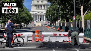 Man crashes car into US Capitol barricade and fires shots