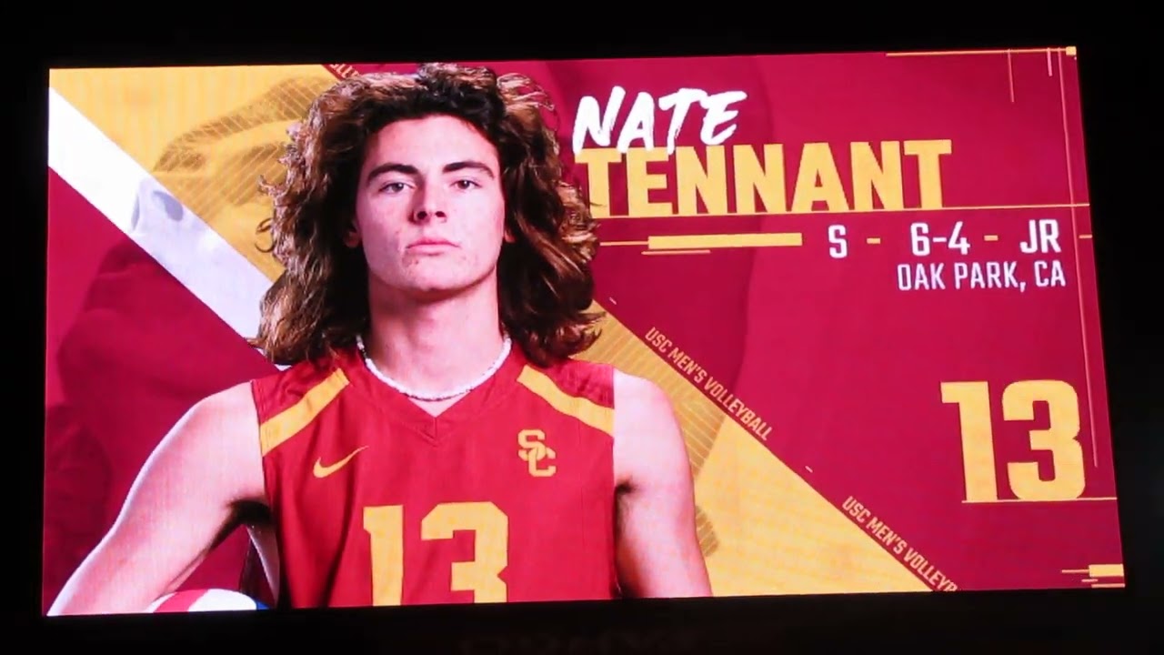 Introduction of USC Men's Volleyball Starters on the Galen Center Big Screen before their UCSB Match