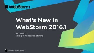 WebStorm 2016.1 - New Features