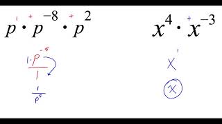 7.3 part 1: The Product Rule with Negative Exponents