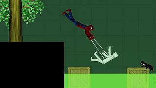 Spiderman Saves People From Acid Sea in People Playground