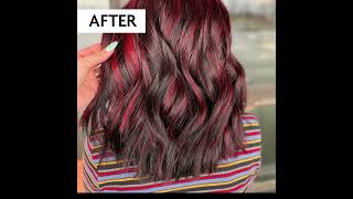 Before And After Red Hair Highlights Alline Salon Group