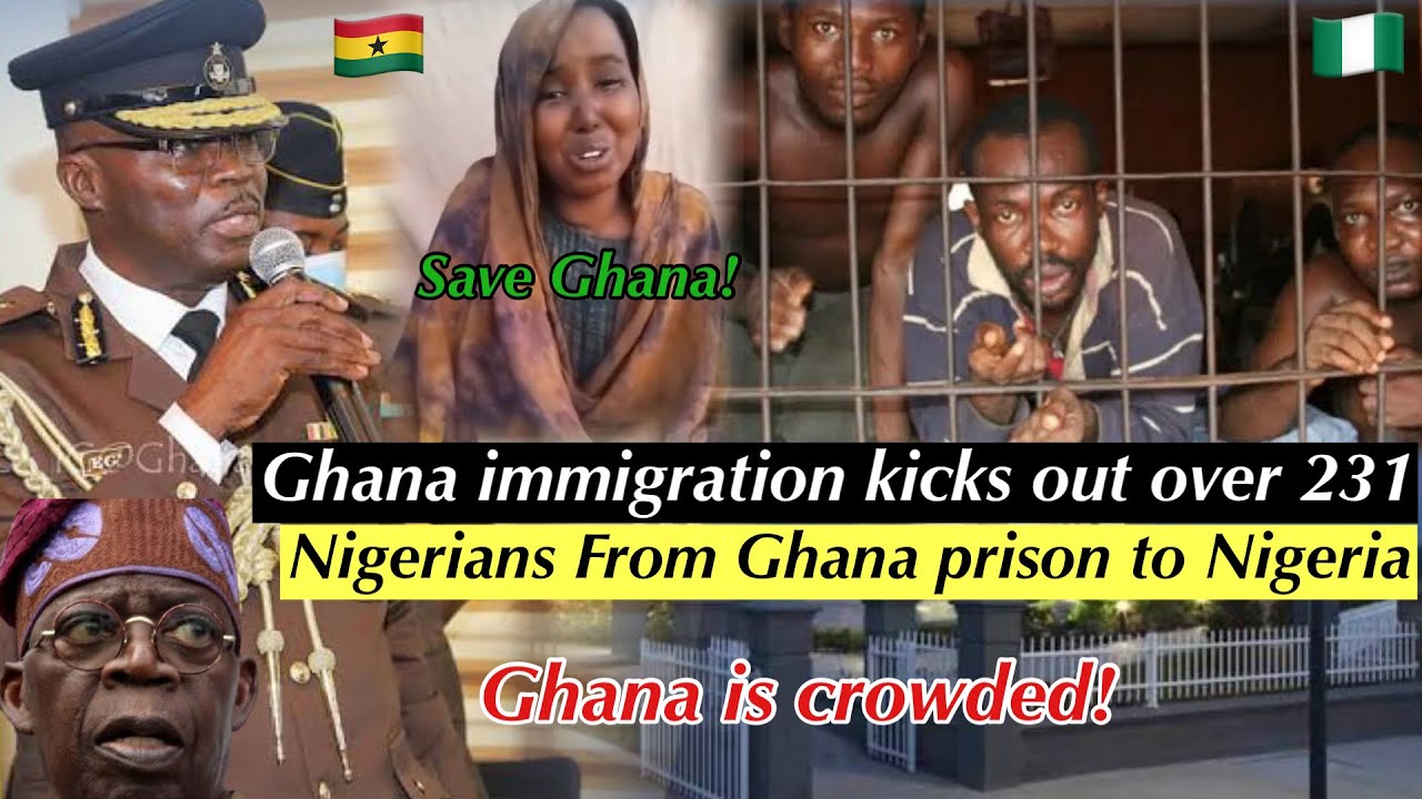 BREAKING‼️ GHANA IMMIGRATION KICKS OUT OVER 231 NIGERIANS FROM GHANA PRISON BACK TO NIGERIA 