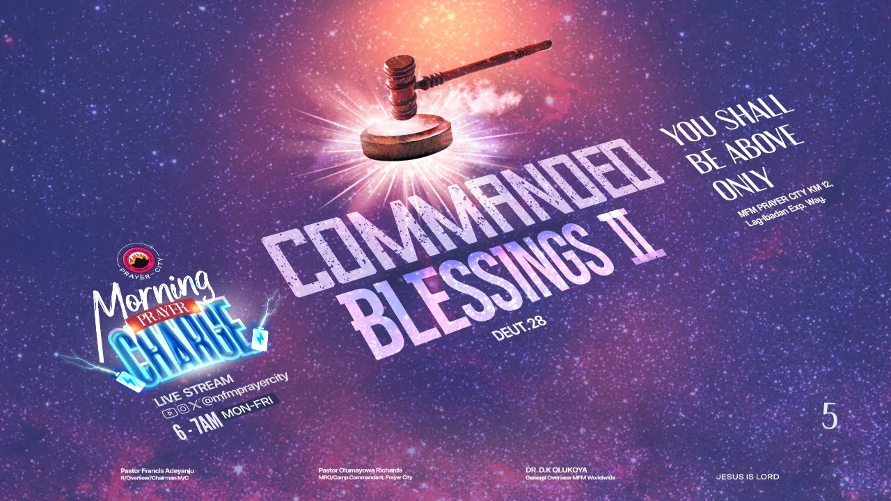 YOU SHALL BE ABOVE ONLY | MFM MORNING CHARGE PRAYERS | 27-02-2026 | MFM PRAYER CITY