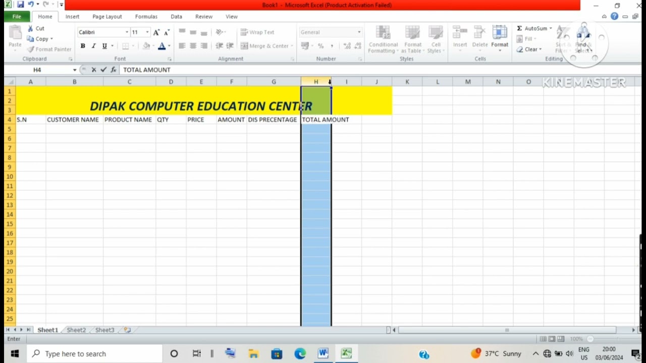 Fully Automatic Invoice in Excel | Create Invoice Bill in Excel | MS Excel
