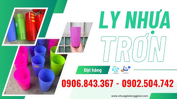 Ly nhựa trơn đủ màu đẹp mắt giá rẻ