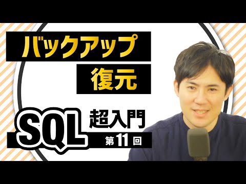 【SQL超入門講座】11.データベースのバックアップと復元する方法