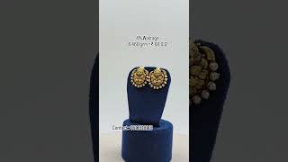 very beautiful and lightweight gold earrings with pearl beads only 4 grams