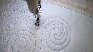 Simple Swirls Smooth free motion quilting by Renae