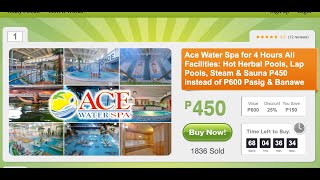 Ace Water Spa for 4 Hours All Facilities: Hot Herbal Pools, Lap Pools, Steam & Sauna P450