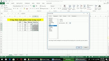 Công thức tính phần trăm trong excel