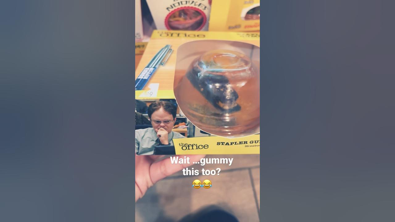 🤣Next level The office stapler prank gummy 😋 theoffice stapler 