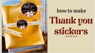 How to make logo stickers_thank you card _ small business ideas _malayalam craft tips_farzaah