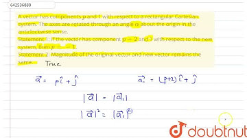 A vector has components p and 1 with respect to a rectangular Cartesian system. The axes are rot...